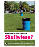 Goodwill-Aktion fr eine sauberere Rssliwiese in Zug
